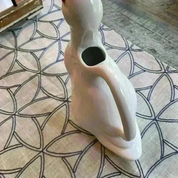 Vintage White Ceramic Duck Pitcher - Picture 6 of 13